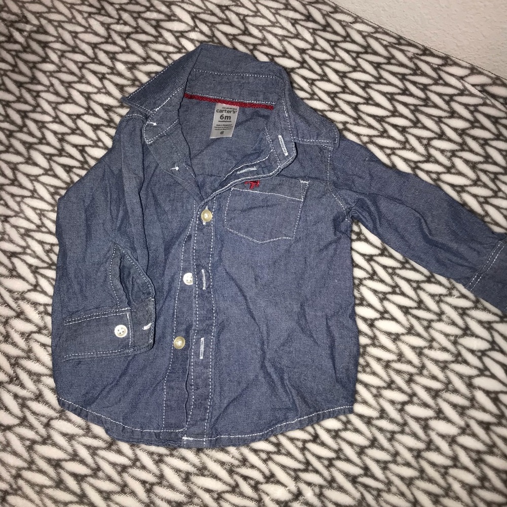 blue jean button down shirt